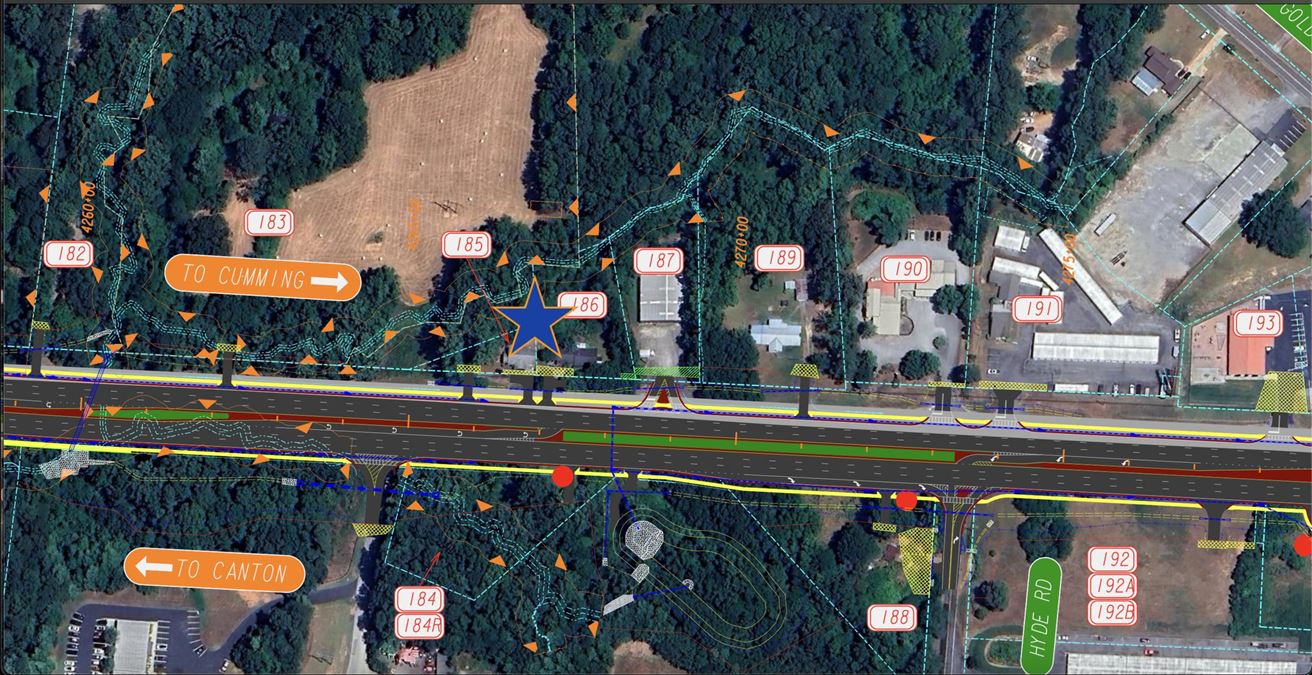 Cumming Hwy (6 Lanes) - +/-1.09 Acres - Zoned HB