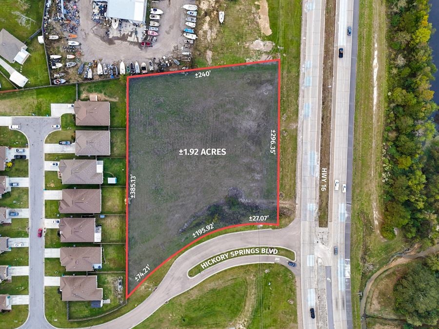 ±1.92-Acre Build-Ready Corner Lot on Hwy 16 – Ideal for Retail