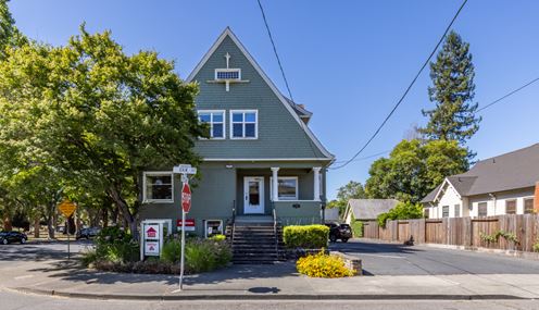 High-Visibility Corner Three-Story Victorian Office