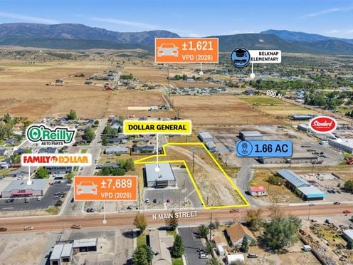 $1 Auction -1.66 Acres | Dollar General Adjacent | 7,689 VPD | Main St | I-15 Access