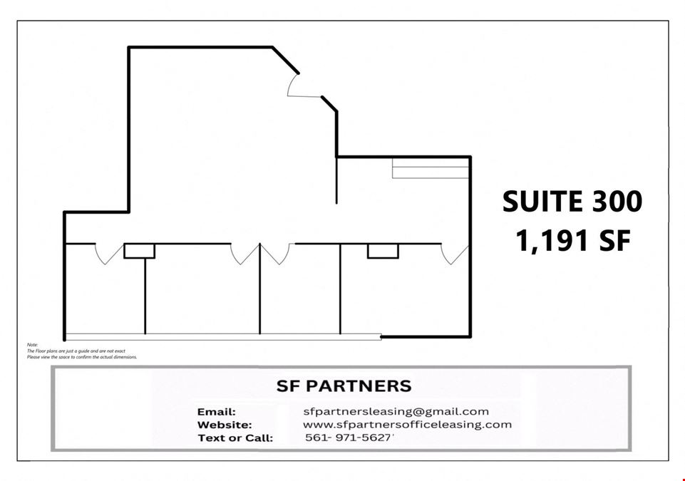 1191 SF Suite 300 Professional and Medical Office Space