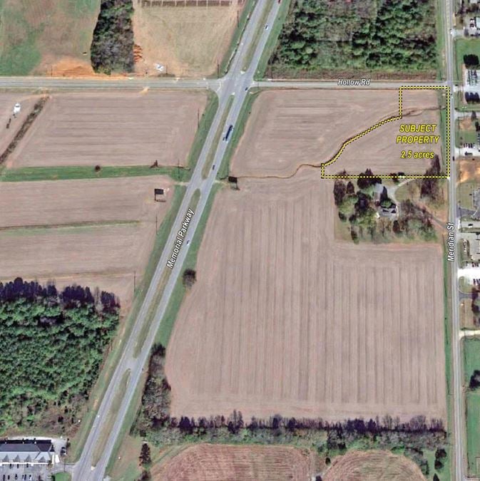 2.5 acre parcel at Hollow Rd & Meridian St
