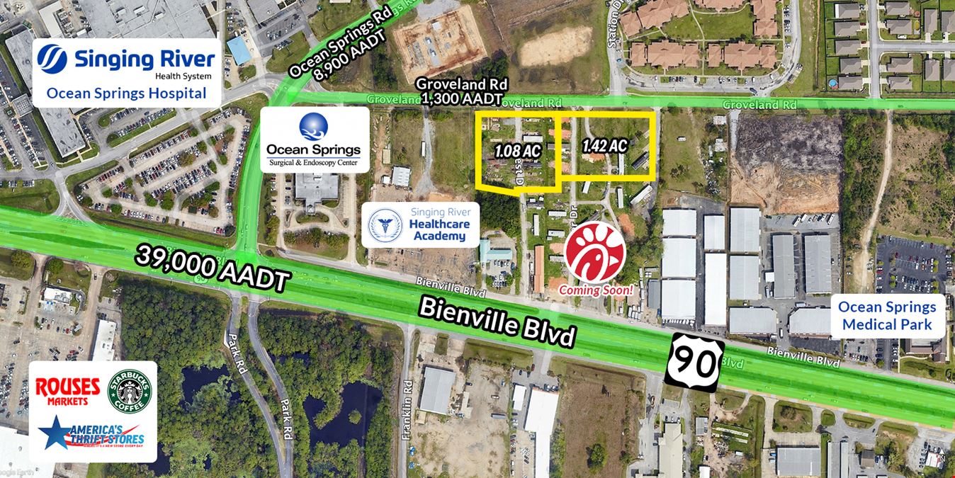 Two Prime Location Parcels on Bienville Blvd