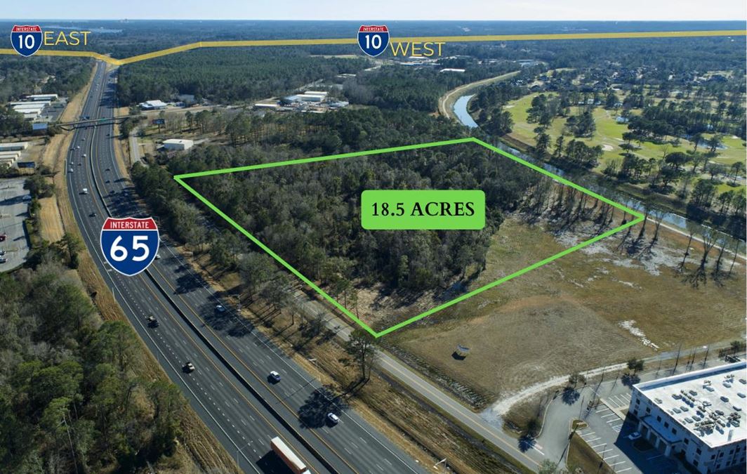 18.5 Acres off Interstate 65 in Mobile, Alabama