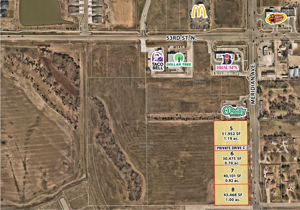 4 PAD SITES AVAILABLE ALONG NORTH MERIDIAN