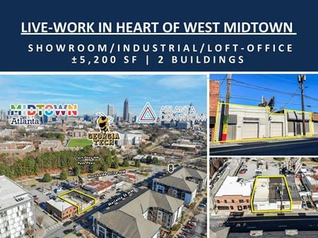 Live-Work Opportunity in Heart of West Midtown | ± 5,200 SF | Showroom/ Industrial/ Loft-Office - Atlanta