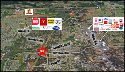 S Houston Lake Rd & Russell Pkwy