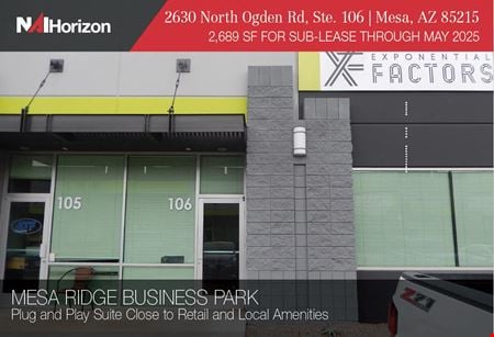 Office space for Rent at 2630 N Ogden Rd Ste 106 in Mesa
