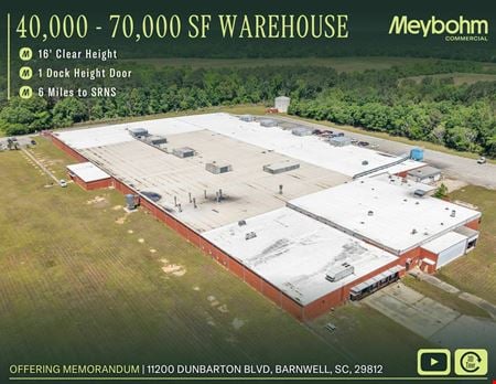 Industrial space for Rent at 11200 Dunbarton Blvd in Barnwell