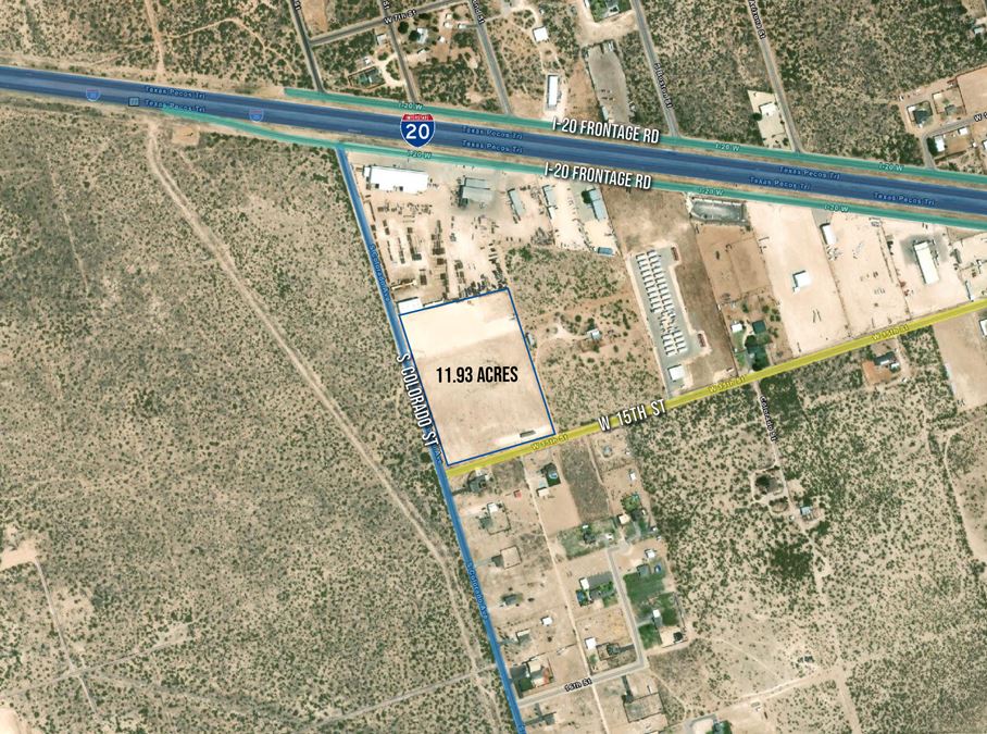 11.93 Acres Fenced & Stabilized Immediately South of I-20