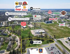 $1 Auction – Corporate Surplus | 1.57 Acre Aldi Outparcel | Hy-Vee Shadow | 10K VPD