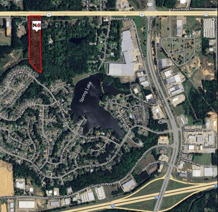 9.29 acre site, located on U.S. Highway 80 in Pearl, MS