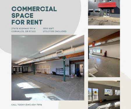 Commercial space for Rent at 27678 Highway 99W in Corvallis