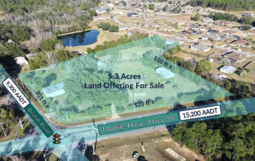 Signalized Hard-Corner 5± Acre Development Op