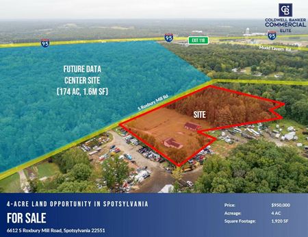 VacantLand space for Sale at 6612 S Roxbury Mill Rd in Spotsylvania
