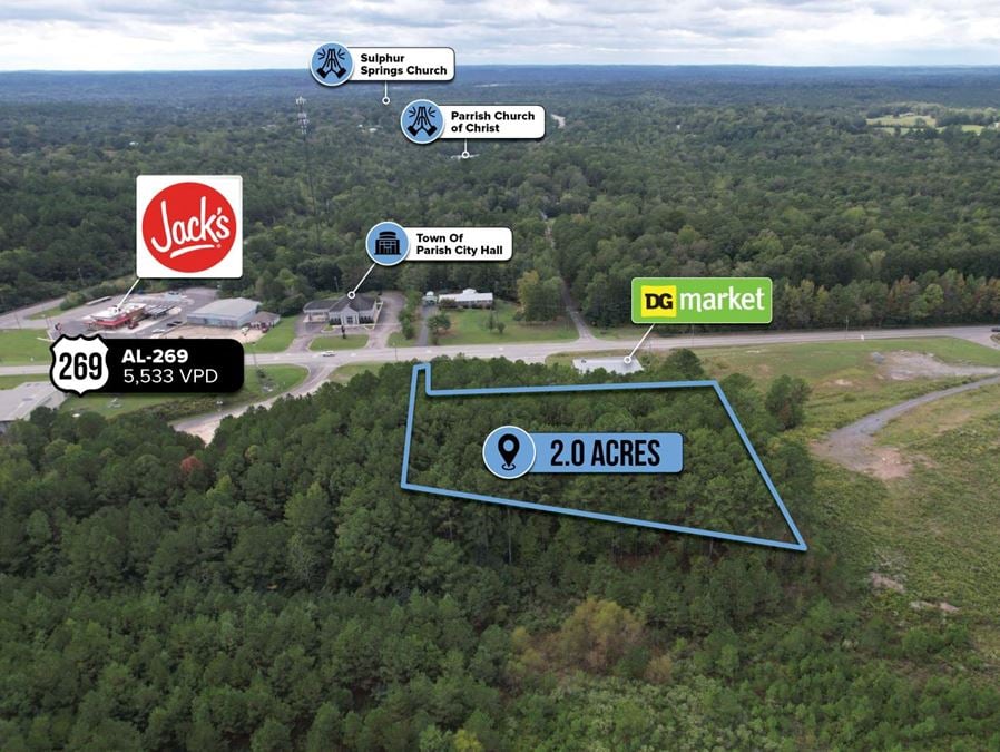 $1 Auction – 2.0 Acre Parcel | Dollar General Market Adjacent  | Parrish, AL