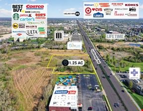 $1 Auction – 1.25 Acre Chicago MSA Site | 40K VPD | $129K Avg HHI