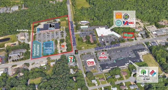 Poquoson Commons Shopping Center - Endcap, Outparcel & Former Rite Aid available
