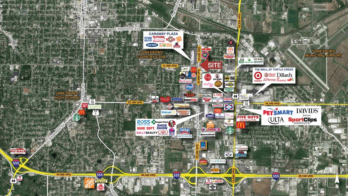 Freestanding Retail Building for Sublease in Jonesboro