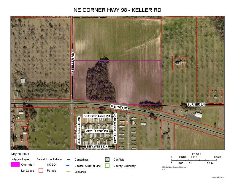 19+/- Acres off US-98