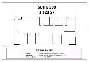 2623 SF Suite 500 Professional and Medical Office Space