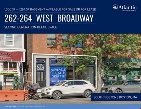 Retail space for Sale at 262 West Broadway in Boston