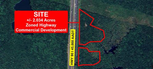High-Visibility +/- 2.03 AC Development Opportunity on Hwy 90