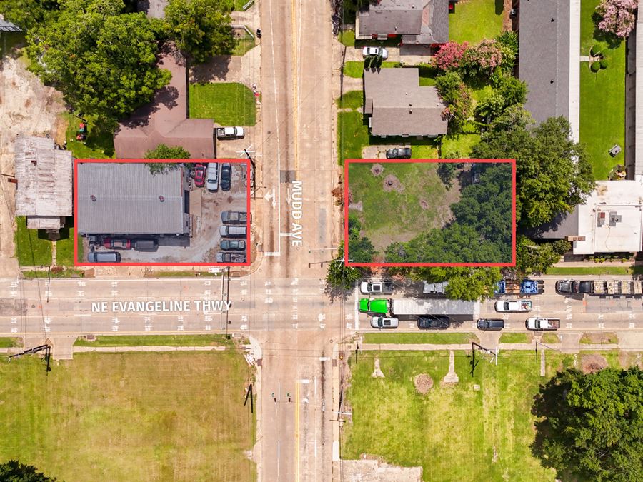 Highly Visible Auto Shop and Vacant Corner Lot For Sale