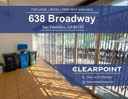 Retail space for Rent at 638 Broadway in San Francisco