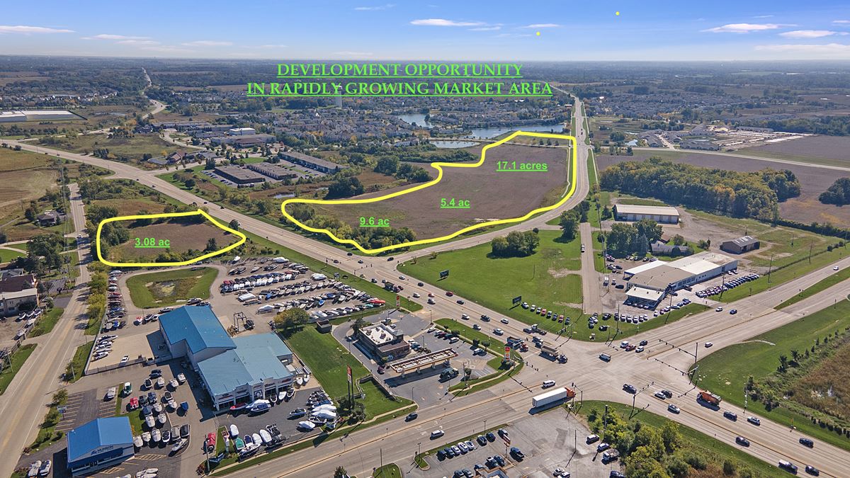 27065 W Route 120, 3.08 to 34.7 Acres For Development